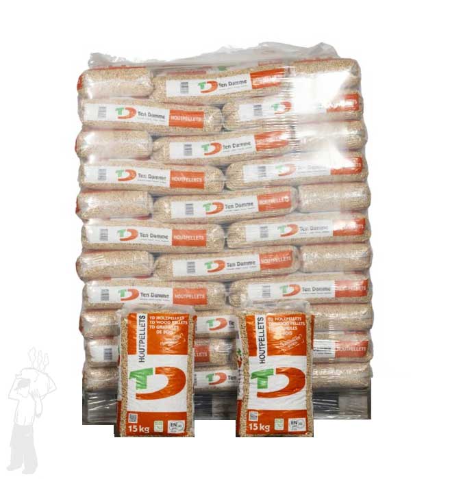 Ten Damme houtpellets (Wit) | ENplus A1 houtpellets | 100% Naaldhout