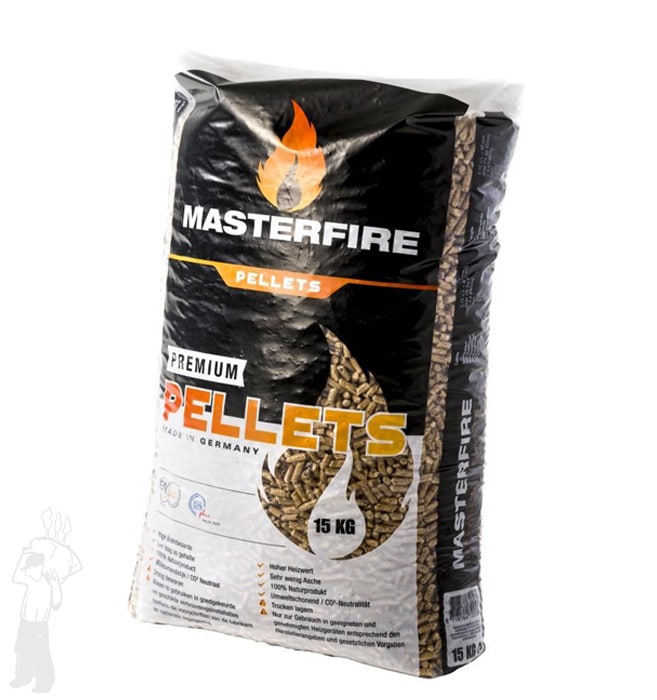 Masterfire Premium houtpellets | ENplus A1 houtpellets | 100% Naaldhout (wit)